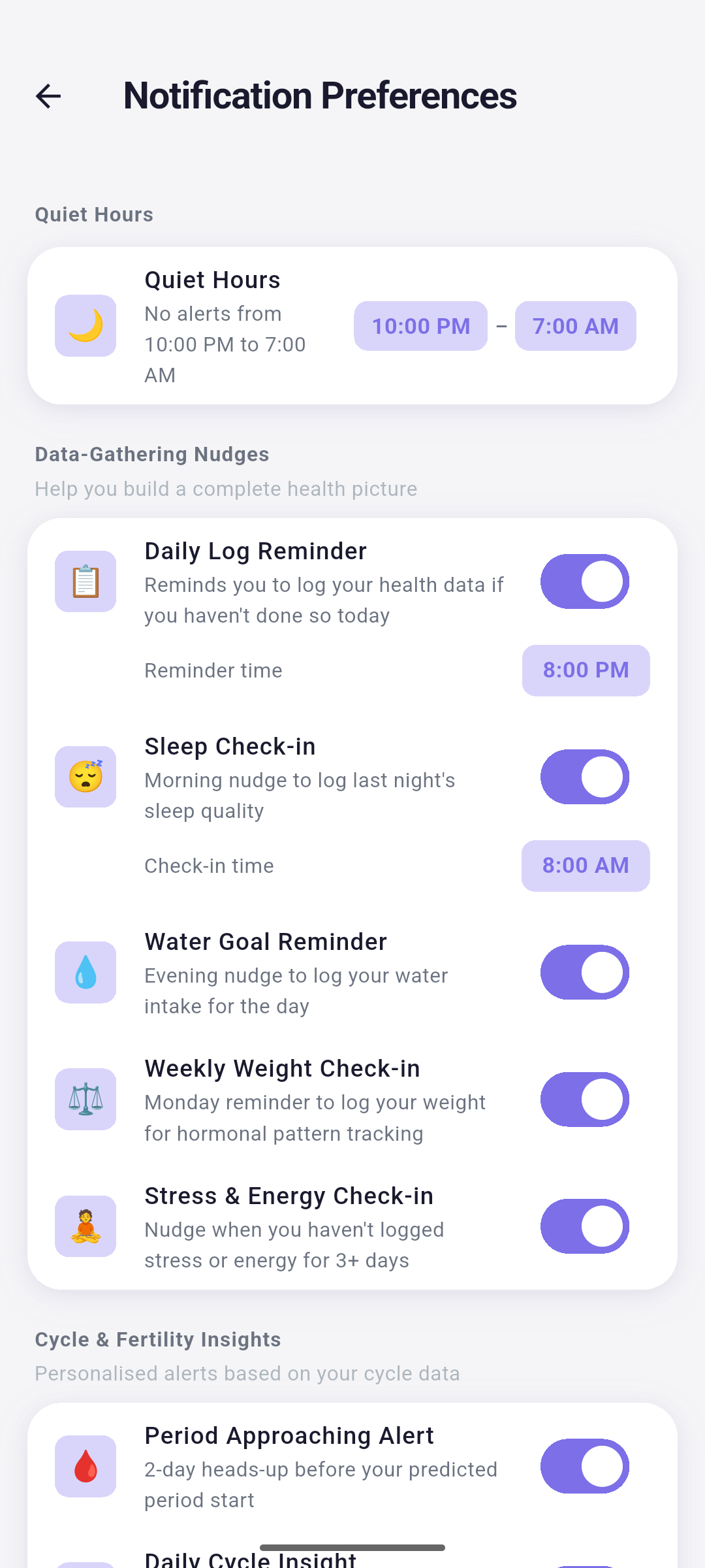 Flowly sleep log