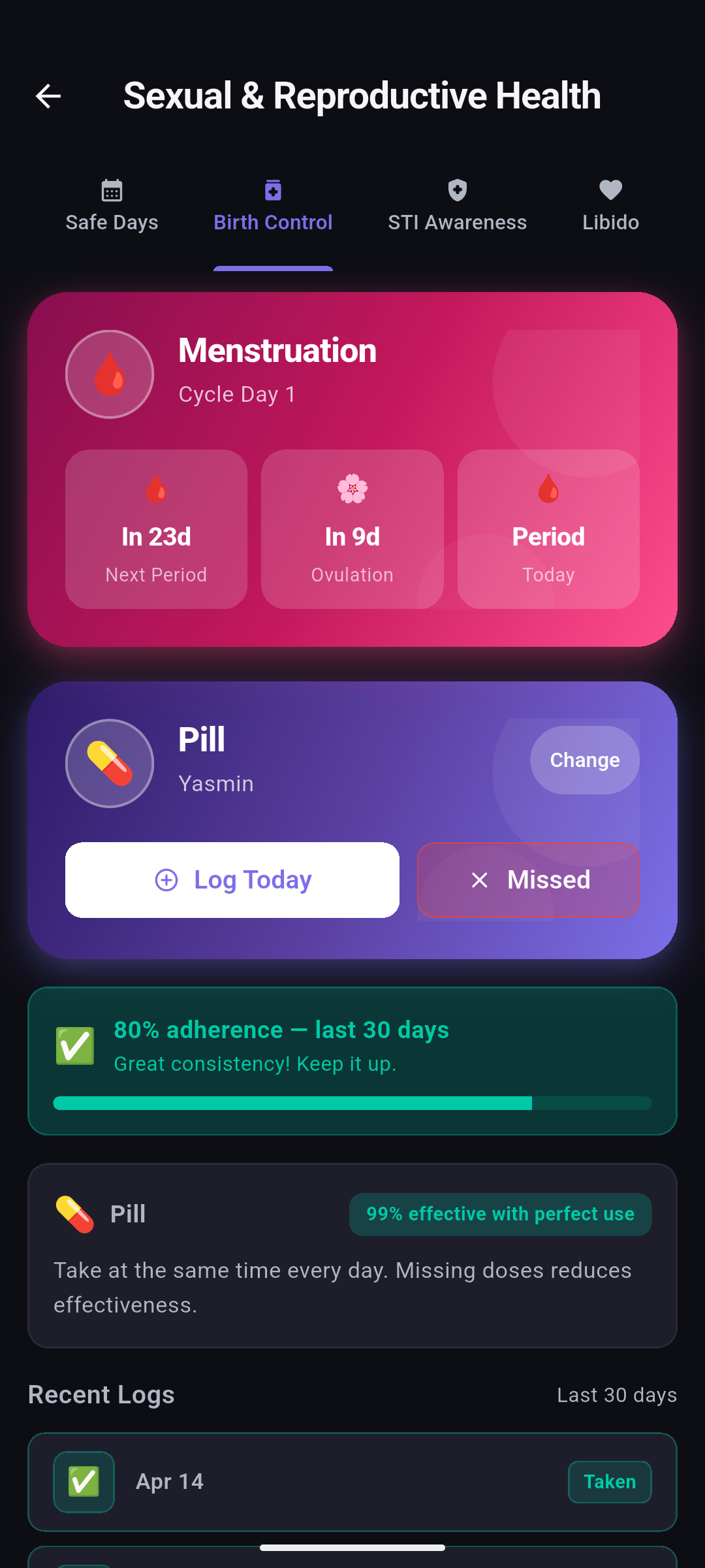 Flowly symptom tracker