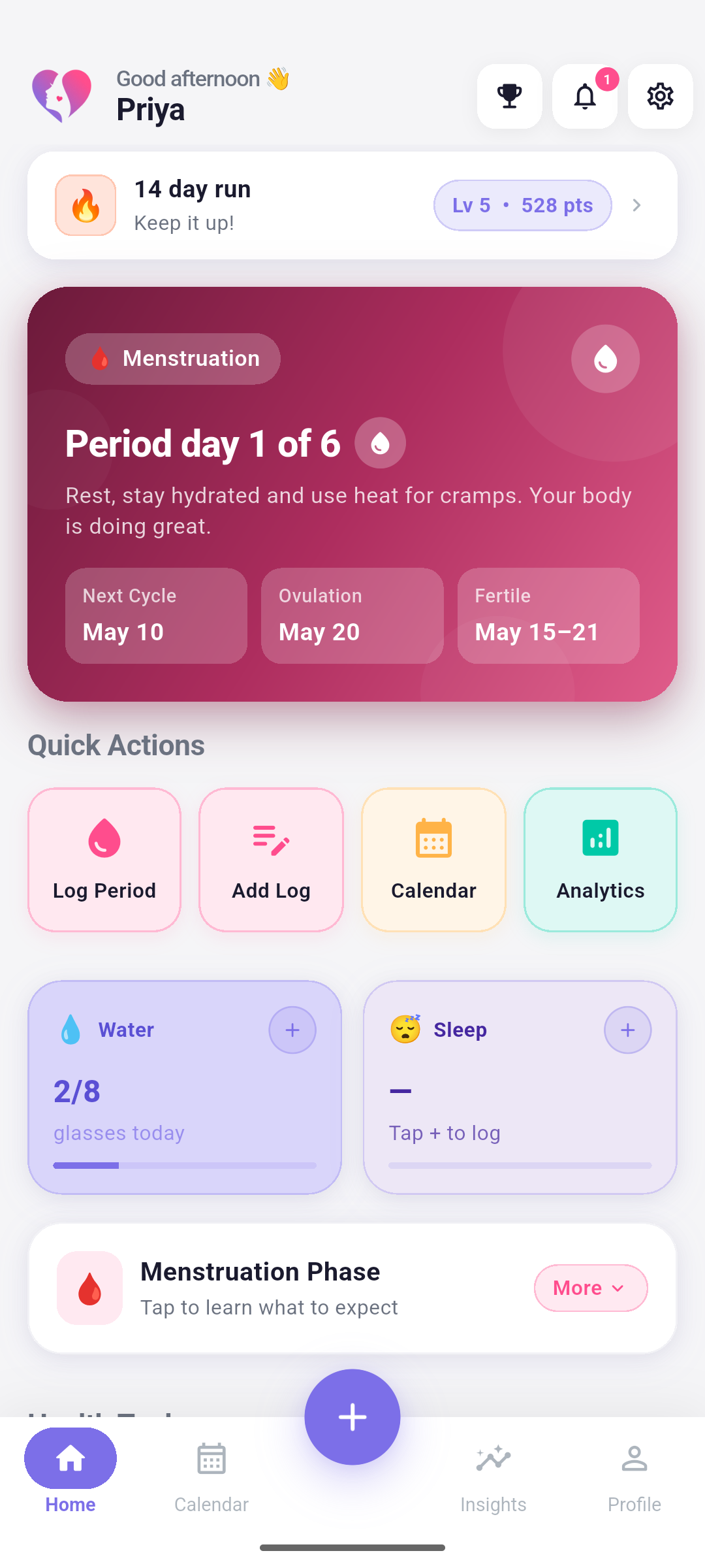 Flowly app screen
