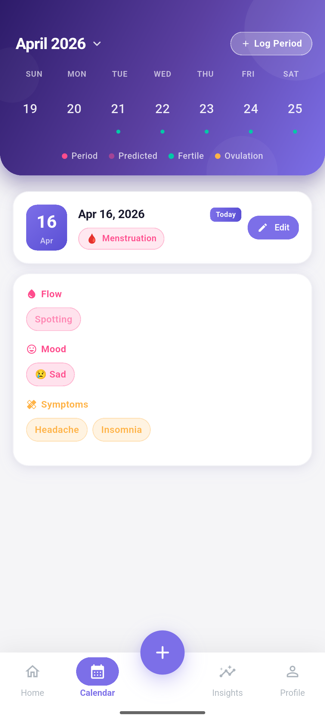 Flowly app screen