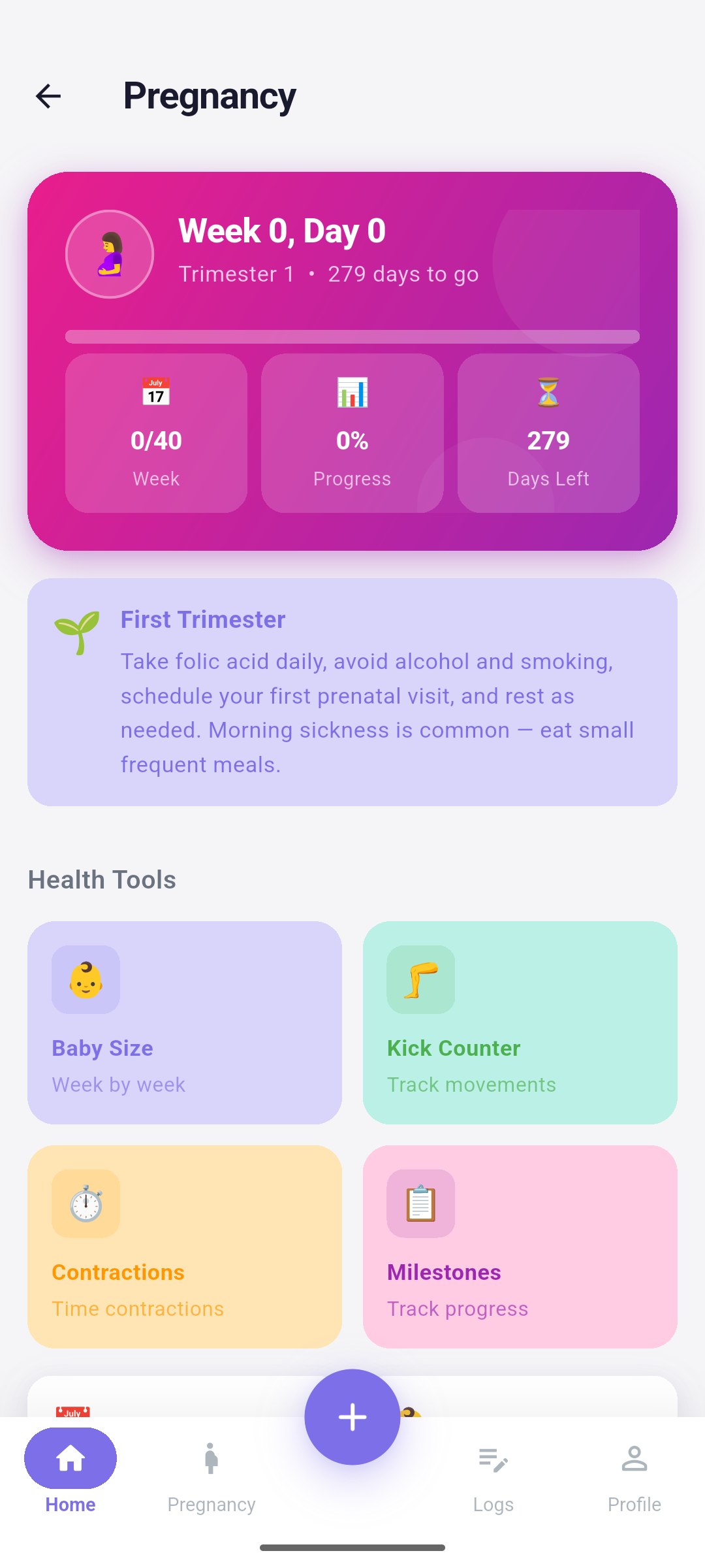 Flowly app screen