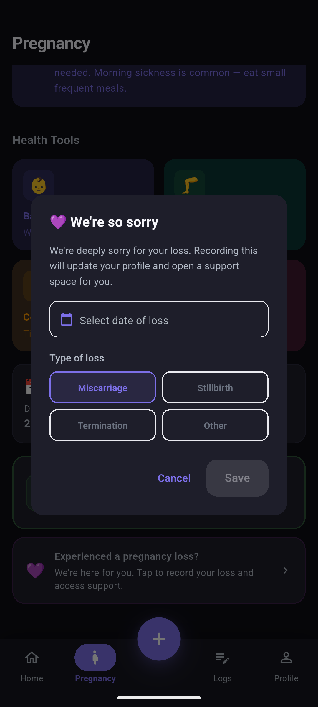 Flowly app screen