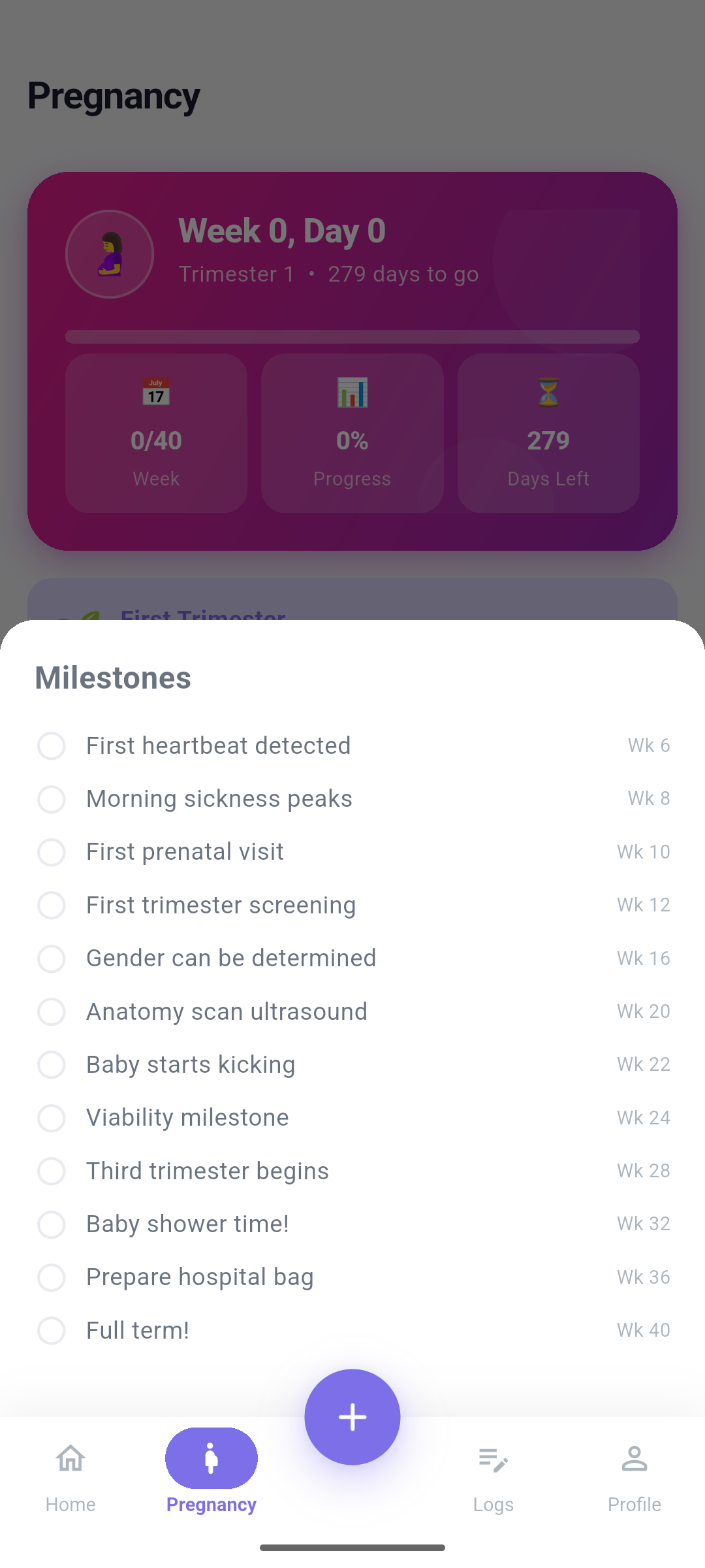 Flowly app screen