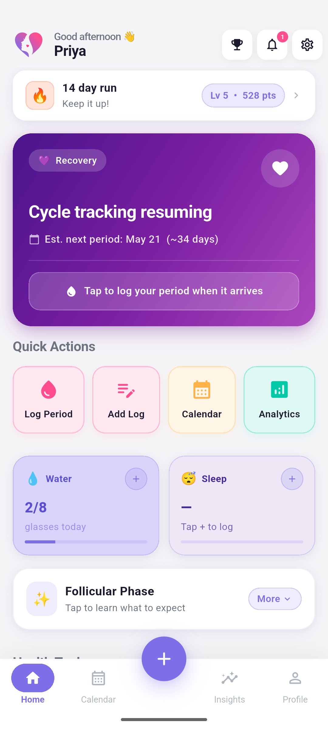 Flowly app screen