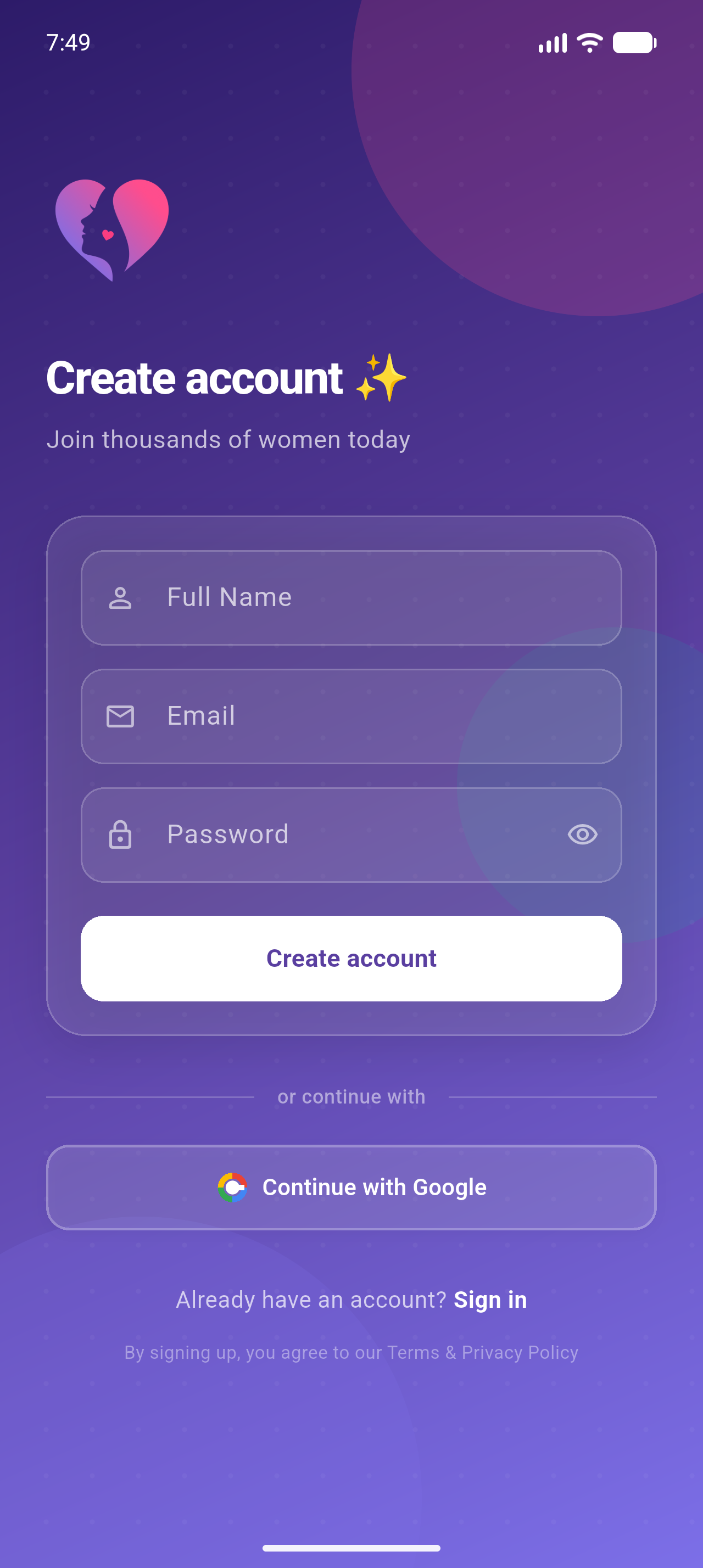 Flowly dark theme home